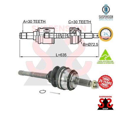 Front Axle Drive Shaft Suit TOYOTA Hilux 3.0 D-4D 4WD (KUN26) HILUX VII Pickup