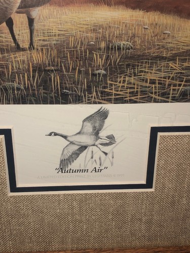 Leo Stans Signed Autumn Art Limited Edition Flying Goose Print With Coin & Stamp - Picture 6 of 8
