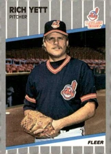 1989 Fleer #417 Rich Yett - Cleveland Indians