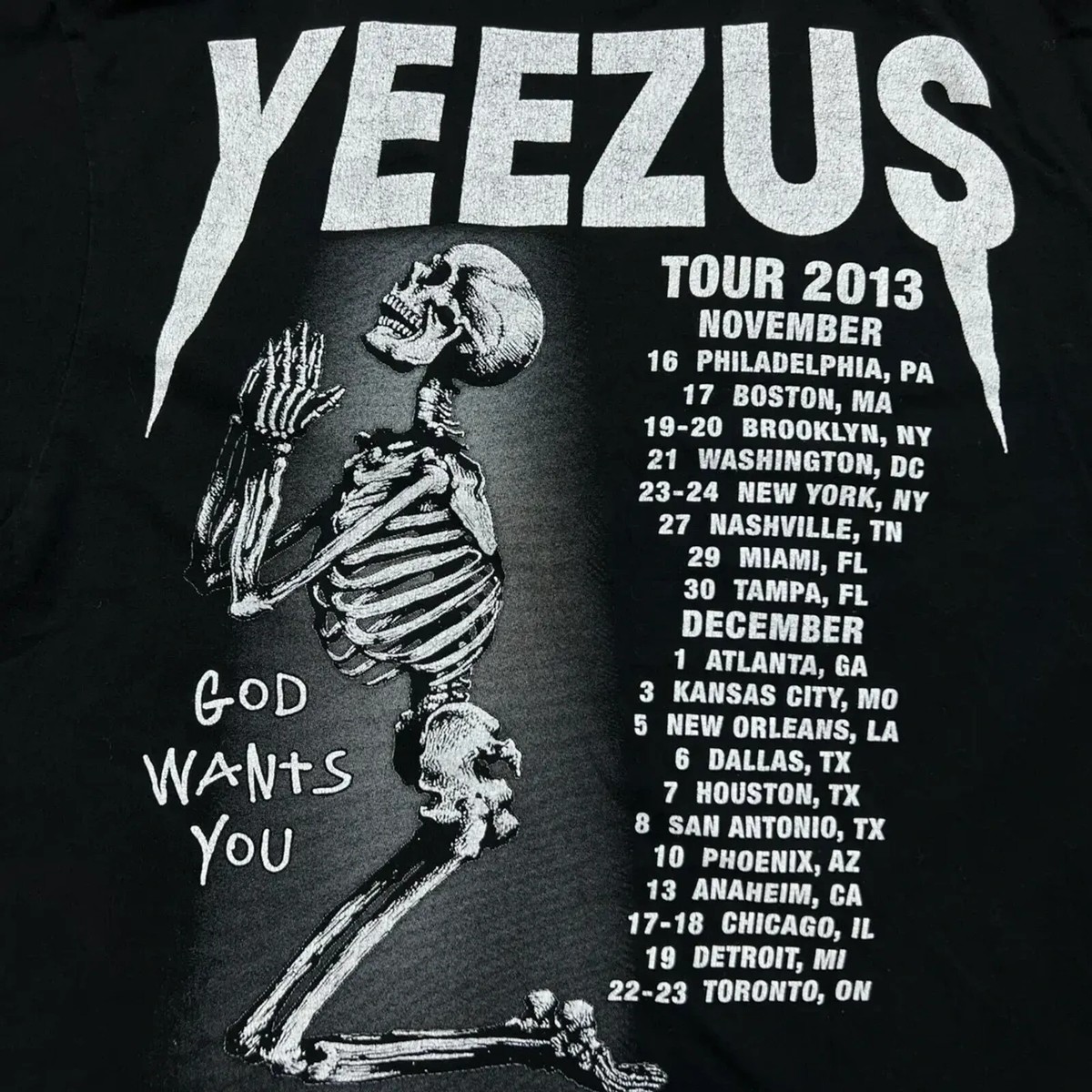 Vintage 2013 Kanye West T Shirt Mens Large Black Graphic