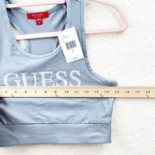 Guess Logo grau silber metallic Sissy aktives Top Größe M neu mit Etikett - Bild 6 von 7