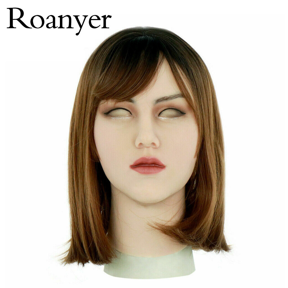 Maschera Iperrealistica In Silicone Roanyer Per Donna, Cappuccio Intero Per Crossdressing E Cosplay - Foto 3