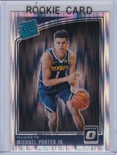 MICHAEL PORTER JR. ROOKIE CARD 2018 Donruss Optic RARE SHOCK PRIZMS $$ VARIATION