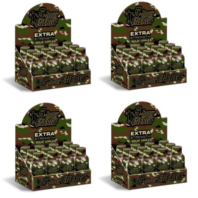 5 Hour Energy Shot Extra Strength Sour Apple- 48 Pack of 2 Ounce Bottles