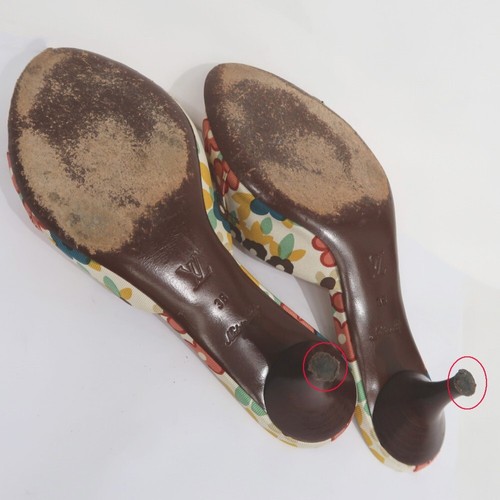 Louis Vuitton Mules yellow with floral print beautiful Size36 US About5 Women - Picture 22 of 24