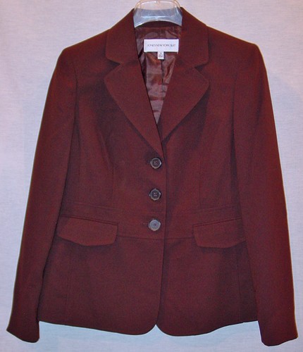 JONES NEW YORK LADIES 2 PC LEXINGTON AVE BROWN PANTS SUIT SIZE NEW WITH TAGS - Picture 2 of 9