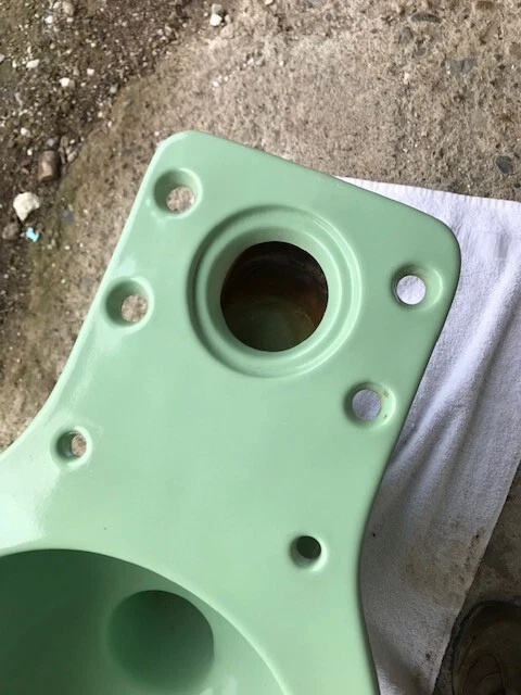 Inodoro vintage de jadeíta verde MCM 1968 Foto 3 de 4