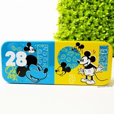 Disney Mickey Mouse Pencil Box Tin Collectible Gift School Supplies Storage Pen