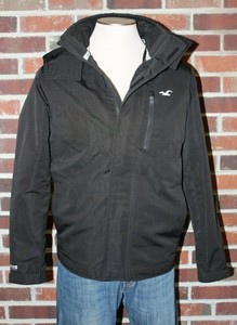 black hollister coat