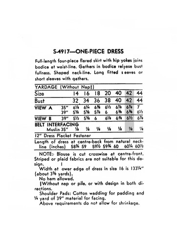 1940s Glamorous One-Piece Evening Gown Vintage Sewing Pattern Bust 42 - Picture 2 of 2