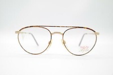 Vintage Nigura 578 Gold Brown Oval Glasses Eyeglass Frame NOS