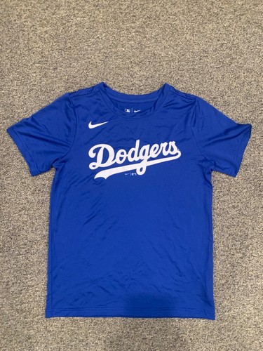 *YOUTH* LOS ANGELES DODGERS NIKE MLB BLUE JERSEY T-SHIRT NEW Yth S M L PICK SIZE - Picture 3 of 4