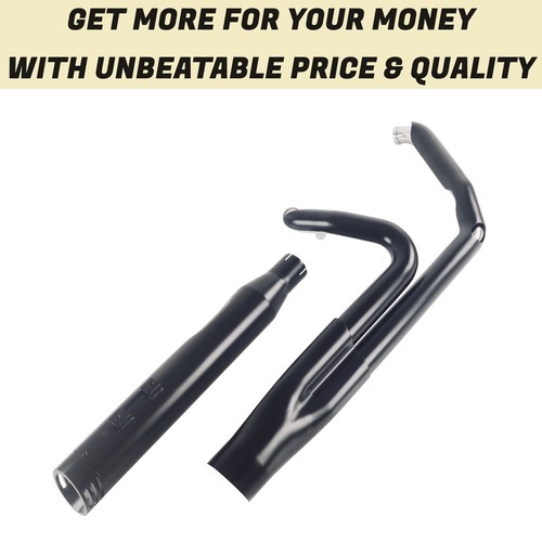 2 into 1 Exhaust Pipe for Harley Davidson 2017-UP Touring Street Glide Black1 - Foto 9 di 9