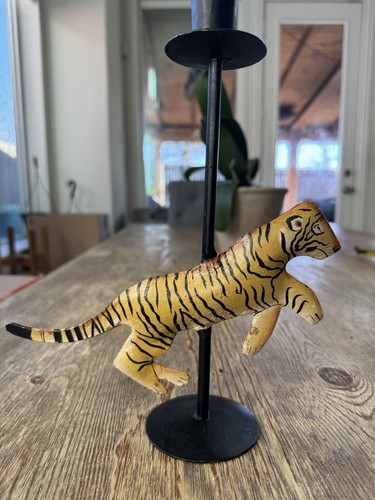 2 PIER 1 AFRICAN ANIMAL CANDLE HOLDERS (,GAZELLE, CHEETAH) - Picture 4 of 6