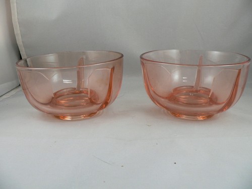 FOSTORIA FAIRFAX (# 2375) ROSE / PINK ICE BOWLS or ICERS #2451-----TWO ( 2 ) - Picture 2 of 5
