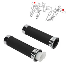 Right Grip Throttle Tube & Left Hand Grips For Honda VT250 400 600 750 1100 1300