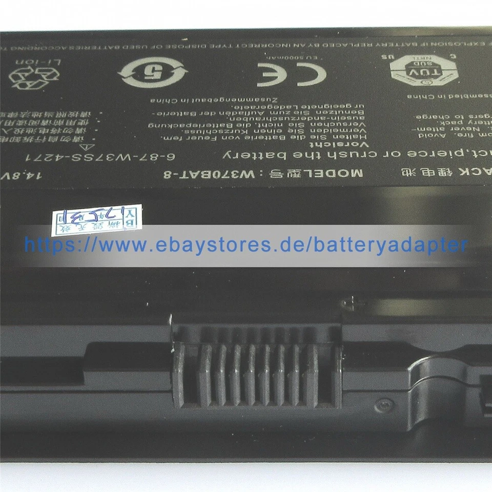 Original W370BAT-8 Akku Batterie für CLEVO W355SS W370SS W370ST W355ST NP7358 - Bild 4 von 4