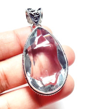 White Topaz Gemstone 925 Sterling Silver Hand...