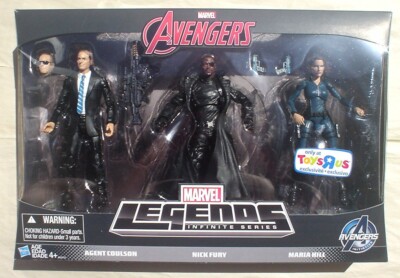 マーベルレジェンド　ニックフューリー　コールソン　マリアヒル SHIELD 3-PACK Marvel Legends Agent Phil Coulson Nick Fury