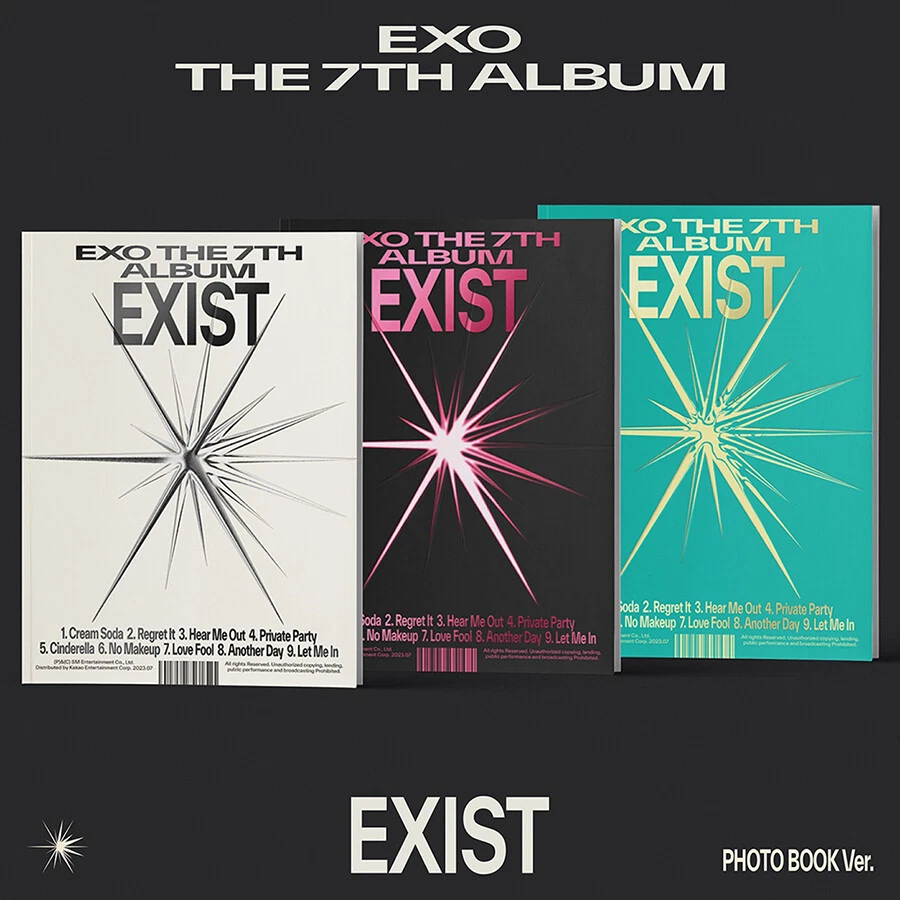 EXO 写真集　3冊セット EXO [EXIST] Album PHOTO BOOK 3 Ver SET/3 CD+3 Photo Book+7 Card+