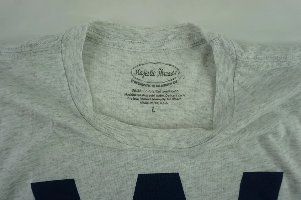 Chicago Cubs Shirt Adult Large Gray Majestic Threads 2016 W Short Sleeve - Image 4 of 4