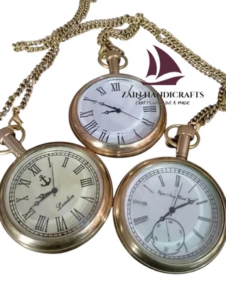 ZAIN Konvolut 3 Uhr Elgin Vintage Pocket Sammlerstück Antik Messing Taschenuhr - Bild 1 von 4