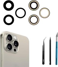 3pcs Set Rear Camera Lens Replacement for iPhone 15 Pro Back Camera Lens Glass