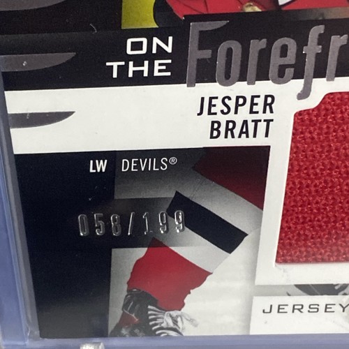 2023-24 Upper Deck Premier Jesper Bratt On The Forefront /199 Devils OF-JB - Picture 3 of 3