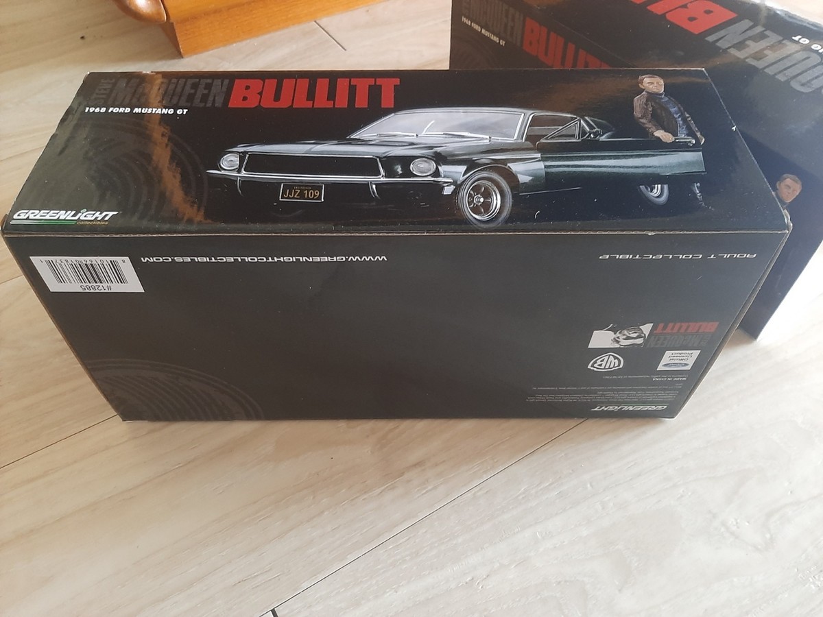 Greenlight Bullitt 1968 Ford Mustang GT 1:18 Diecast Car + Steve