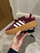 Adidas VL court bold Platform Burgundy shadow Red UK6 - Fast Shipping- BRAND NEW
