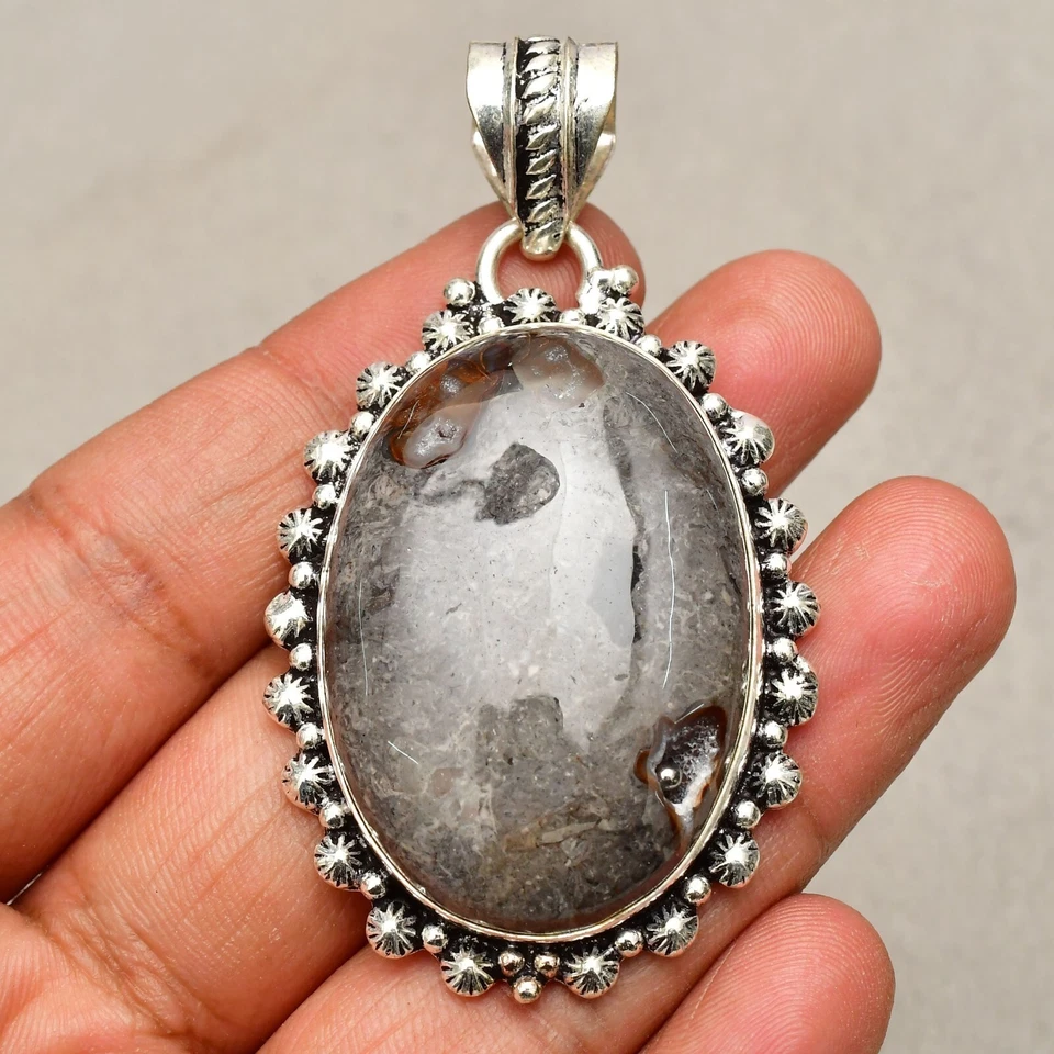 Ciondolo gioiello in argento sterling 925 fatto a mano con pietra preziosa... - Immagine 3 di 4