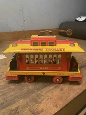 1960s BROADWAY TROLLEY 10430 TIN TOY Trade Mark Modern Toys made in Japan (OK)