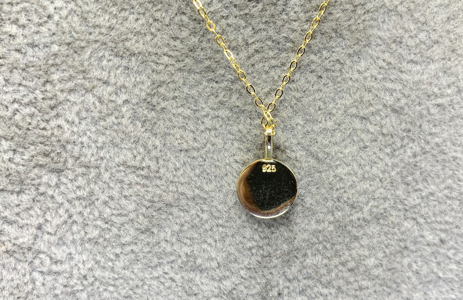 Gold Plated Sterling Silver Initial "E" Pendant N… - image 3