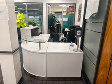 Reception Desk Front Counter with Shelf