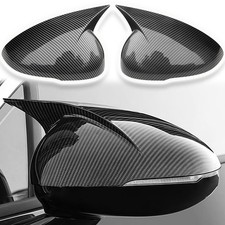 Mirror Cover Cap Compatible Glossy Black Carbon Fiber Style Carbon Fiber Style