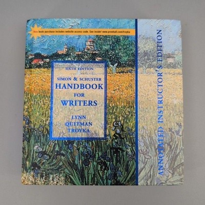 Simon & Schuster Handbook For Writers 6th Troyka HC Blue 2002 Instructor Guide