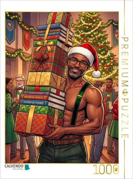 Calvendo Puzzle The Professor At The Christmas Party | 1000 Pieces, Finished Siz-image