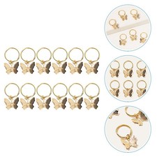 12 Pcs Hair Jewelry Decorative Hair Rings Golden Alloy Braid Cuffs for Braids