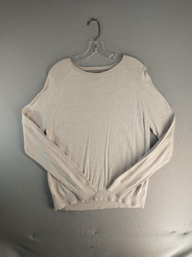 Banana Republic, Banana Republic Premium Luxe Yarn Beige Crewneck Sweater Silk Cashmere Men's L