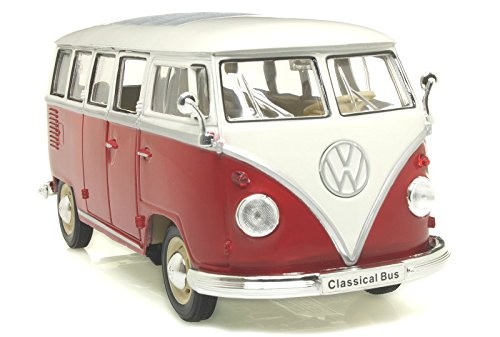 WELLY 1/24 - 22095W 1962 VOLKSWAGEN CLASSICAL BUS - RED / WHITE - Picture 6 of 7