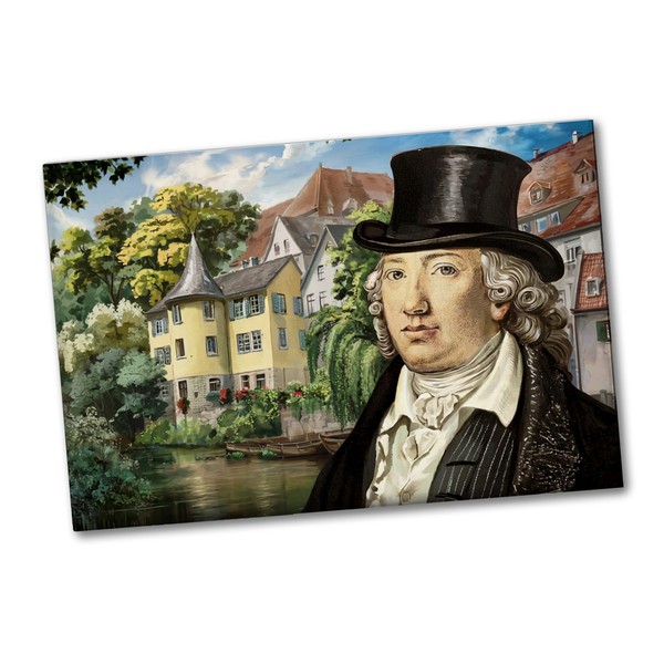HöLderlin TüBingen PorträT Souvenir Souvenir Magnet Mit HöLderlin Turm-image