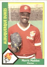 Morris Madden 1990 CMC #407 RC Albuquerque Dukes FREE SHIPPING AutographDen