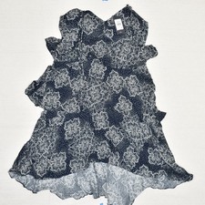 NEW Tommy Hilfiger Majorca Polished Dress Flare Viscose Blue Size 10 Floral