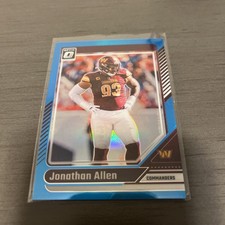 2024 Panini Donruss Optic - Jonathan Allen #200 Aqua Prizm /299 Commanders 