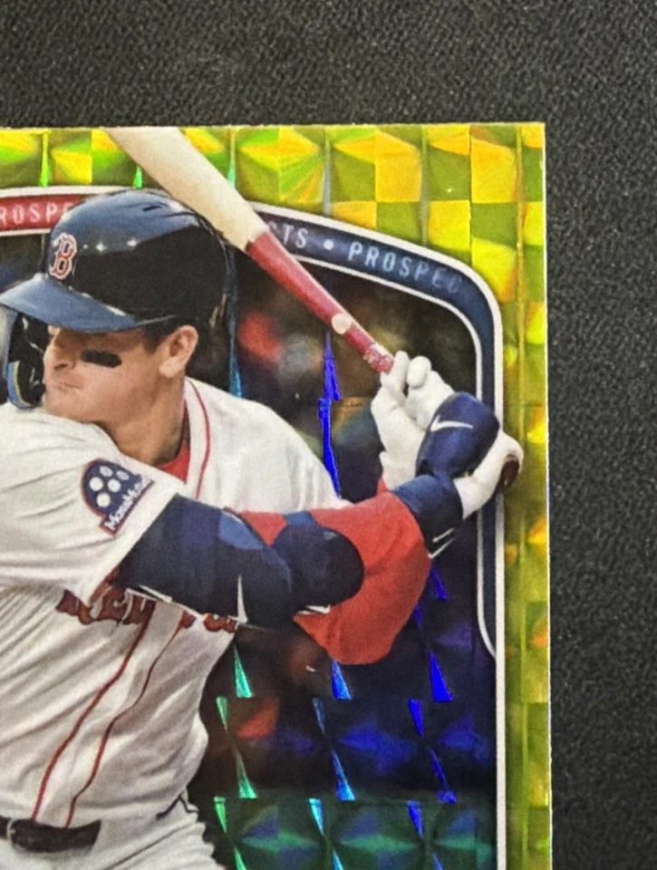 Refrator geométrico amarelo Bowman Chrome Bcp-167 Roman Anthony 2025 /75 Red Sox - Imagem 3 de 4