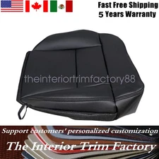 For 2004-2008 Ford F-150 Lariat STX XLT Driver Bottom Leather Seat Cover Black