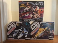 Star Wars Jedi Starfighter Lot Mace Windu Saesee Tiin Aayla Secura Complete