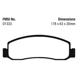 For Ford F-350 Super Duty 2010-2012 EBC ED91892 ED+ Extra Duty Front Brake Pads - Imagem 3 de 4