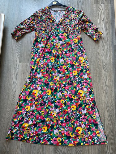 Ladies Fab Sz 16P NEXT Bold Print Stretch Empire Waist Fit and Flare Dress❤️L51* - Picture 2 of 15
