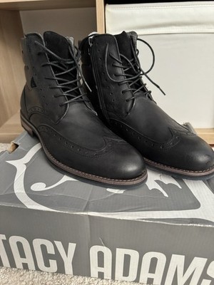 Stacy Adams Black Leather‎ Wingtip Ankle Boots 10.5 Stacy Adams Black Leather Wingtip Ankle Dress Boots Men main image 3
